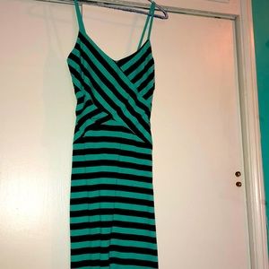 Women’s black & teal  long dress
